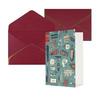 AQRJKHD Biglietto di ringraziamento per barbiere con buste, biglietto di auguri di buon compleanno, per donne e uomini, biglietti vuoti per tutte le occasioni, biglietti di auguri per matrimoni, baby
