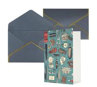 AQRJKHD Biglietto di ringraziamento per barbiere con buste, biglietto di auguri di buon compleanno, per donne e uomini, biglietti vuoti per tutte le occasioni, biglietti di auguri per matrimoni, baby