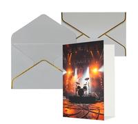 AQRJKHD Biglietto di ringraziamento per concerto rock, con buste, biglietto di auguri di buon compleanno, per donne e uomini, biglietti vuoti per tutte le occasioni, biglietti di auguri per matrimoni