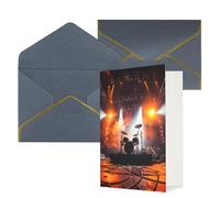 AQRJKHD Biglietto di ringraziamento per concerto rock, con buste, biglietto di auguri di buon compleanno, per donne e uomini, biglietti vuoti per tutte le occasioni, biglietti di auguri per matrimoni