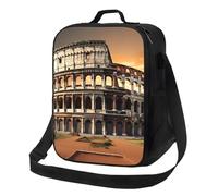 AQRJKHD Borsa termica per il pranzo per donne e uomini, antico Colosseo, a prova di perdite, riutilizzabile, borsa termica per lavoro, viaggi, picnic, all'aperto