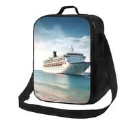 AQRJKHD Borsa termica per il pranzo, per donne e uomini, in riva al mare, con nave da crociera, a prova di perdite, riutilizzabile, per lavoro, viaggi, picnic, attività all'aperto