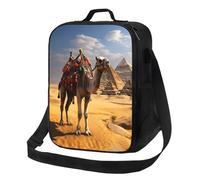 AQRJKHD Borsa termica per il pranzo per donne e uomini, piramide, color cammello, a prova di perdite, riutilizzabile, per lavoro, viaggi, picnic, attività all'aperto