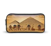 AQRJLPM Antico Egizi Matita Pouch Grande Capacità Semplice Marcatore Sacchetto Portatile Estetica Cerniera Astuccio