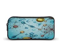 AQRJLPM Astrazione Biologia Chimica Matita Pouch Grande Capacità Semplice Marcatore Sacchetto Portatile Estetica Cerniera Astuccio