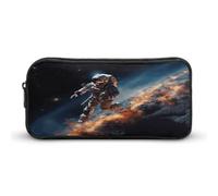 AQRJLPM Astronauta Flying in Space Pencil Pouch Grande Capacità Semplice Marker Pouch Portatile Estetica Cerniera Astuccio