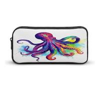 AQRJLPM Astuccio colorato per matite con polpo grande capacità semplice astuccio per matite con cerniera estetica portatile