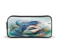 AQRJLPM Astuccio per matite a forma di sirena, grande capacità, semplice, portatile, estetico, con cerniera