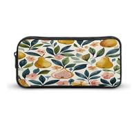 AQRJLPM Astuccio per matite con fichi e pere di grande capacità, semplice astuccio portatile con cerniera estetica portatile