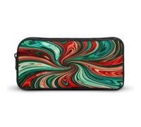 AQRJLPM Astuccio per matite con motivo a vortice psichedelico grande capacità semplice pennarello astuccio estetico portatile con cerniera
