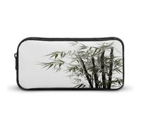 AQRJLPM Astuccio per matite con pianta asiatica di grande capacità, semplice astuccio portatile con cerniera estetica portatile