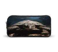 AQRJLPM Astuccio per matite con tartaruga animale, grande capacità, semplice astuccio portatile estetico con cerniera