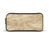 AQRJLPM Astuccio per matite in marmo beige chiaro con grande capacità semplice astuccio per matite con cerniera estetica portatile