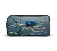 AQRJLPM Astuccio portamatite a forma di polpo di grande capacità, semplice astuccio portatile estetico con cerniera