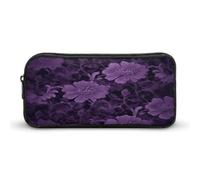 AQRJLPM Astuccio portamatite portatile con cerniera estetica portatile con grande capacità, colore viola
