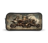 AQRJLPM Astuccio portamatite stile steampunk, grande capacità, semplice, portatile, estetico, con cerniera