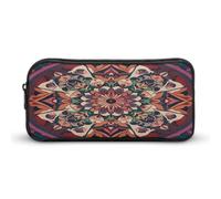 AQRJLPM Astuccio portamatite vintage mandala grande capacità semplice pennarello astuccio estetico portatile con cerniera