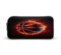 AQRJLPM Basket in Fire Pencil Pouch Grande Capacità Semplice Marker Pouch Portatile Estetica Cerniera Astuccio