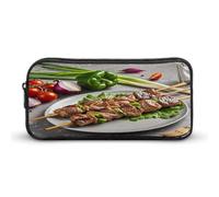 AQRJLPM BBQ Türkiye Astuccio portamatite grande capacità semplice pennarello portatile estetico cerniera astuccio