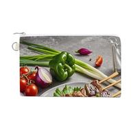 AQRJLPM BBQ Türkiye Portafoglio in tela sottile e leggero, durevole con cerniera porta carte per uomini e donne