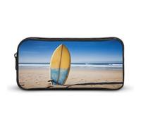 AQRJLPM Beach Surfboard Pencil Pouch Grande Capacità Semplice Marker Pouch Portatile Estetica Cerniera Astuccio