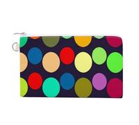 AQRJLPM Bellissimo portafoglio a pois in tela sottile e leggero portafogli durevole con cerniera porta carte per uomini donne