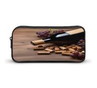 AQRJLPM Bottiglie di vino Tappi Uva Matita Pouch Grande Capacità Semplice Marcatore Sacchetto Portatile Estetica Cerniera Astuccio