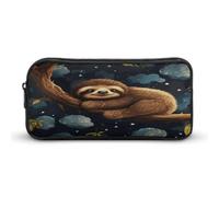 AQRJLPM Carino Bradipi Dormire Matita Pouch Grande Capacità Semplice Marcatore Sacchetto Portatile Estetica Cerniera Astuccio