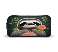 AQRJLPM Carino Bradipo Matita Pouch Grande Capacità Semplice Marcatore Sacchetto Portatile Estetica Cerniera Astuccio