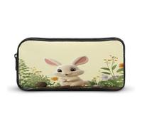 AQRJLPM Carino Bunny Pencil Pouch Grande Capacità Semplice Marker Pouch Portatile Estetica Cerniera Astuccio