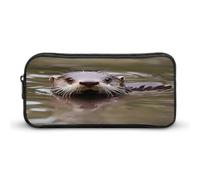 AQRJLPM Carino Water Tower Pencil Pouch Grande Capacità Semplice Marker Pouch Portatile Estetica Cerniera Astuccio