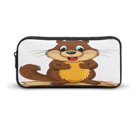 AQRJLPM Cartone animato Animato Beaver Matita Pouch Grande Capacità Semplice Marker Pouch Portatile Estetica Cerniera Astuccio