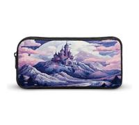 AQRJLPM Clouds Over The Castle - Astuccio portamatite, grande capacità, semplice, portatile, estetico, con cerniera