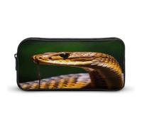 AQRJLPM Cobra Snake Pencil Pouch Grande Capacità Semplice Marker Pouch Portatile Estetica Cerniera Astuccio