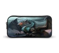 AQRJLPM Cool Dragon Pencil Pouch Grande Capacità Semplice Marker Pouch Portatile Estetica Cerniera Astuccio