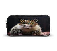 AQRJLPM Corona Con Riccio Astuccio Grande Capacità Semplice Pennarello Sacchetto Portatile Estetica Cerniera Astuccio