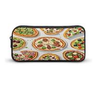 AQRJLPM Diverse Pizze Matita Pouch Grande Capacità Semplice Marcatore Sacchetto Portatile Estetica Cerniera Astuccio