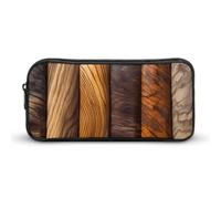 AQRJLPM Diversi grani di legno matita sacchetto grande capacità semplice marcatore sacchetto portatile estetica cerniera matita caso