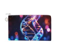 AQRJLPM DNA Genetic Helix Portafoglio in tela sottile leggero portafoglio durevole con cerniera porta carte per uomo donna