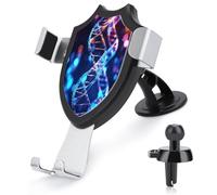 AQRJLPM DNA Genetic Helix, supporto per telefono cellulare per auto, per cruscotto, parabrezza, ventosa, gancio in metallo, per tutti gli smartphone e i modelli di auto