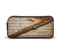 AQRJLPM Flauto Music Pencil Pouch Grande Capacità Semplice Marker Pouch Portatile Estetica Cerniera Astuccio