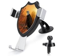 AQRJLPM Golden Sunset Bald Eagle Supporto per telefono auto vivavoce supporto per cruscotto parabrezza sfiato metallo gancio clip supporto per telefono cellulare per tutti gli smartphone e modelli di