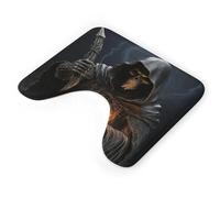 AQRJLPM Grim-Reaper - Tappeto da bagno a forma di U, antiscivolo, ad asciugatura rapida, super assorbente, piccolo, morbido, per vasca da bagno e pavimento doccia
