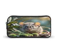 AQRJLPM Guinea Mouse Con Occhiali Astuccio Grande Capacità Semplice Marcatore Sacchetto Portatile Estetica Cerniera Astuccio