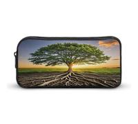 AQRJLPM Inspirational Tree Pencil Pouch Grande Capacità Semplice Marker Pouch Portatile Estetica Cerniera Astuccio