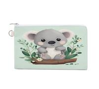 AQRJLPM Koala, portafoglio in tela sottile e leggero, resistente, con cerniera, per uomini e donne