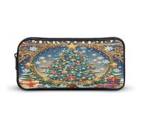 AQRJLPM Natale Puzzles Pencil Pouch Grande Capacità Semplice Marker Pouch Portatile Estetica Cerniera Astuccio