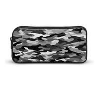 AQRJLPM Nero Grigio Bianco Camo Pencil Pouch Grande Capacità Semplice Marker Pouch Portatile Estetica Cerniera Astuccio