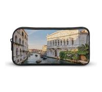 AQRJLPM Old Buildings Pencil Pouch Grande Capacità Semplice Marker Pouch Portatile Estetica Cerniera Astuccio
