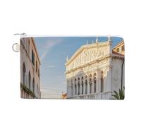 AQRJLPM Old Buildings Portafoglio in tela sottile e leggero portafogli durevole con cerniera porta carte per uomini donne